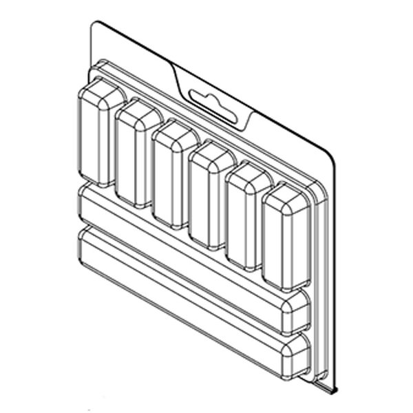 Visipak Thermoform-CLAMSHELL-CTM-8 COMPARTMENT-5.063-5.938-0.420-0.0125-CLEAR-STOCK 2050CTM